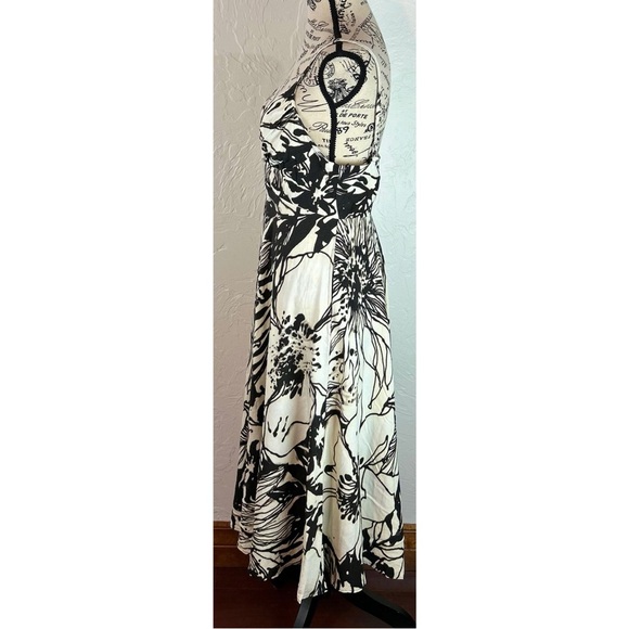 Jams World Women’s Floral Hibiscus Print Fit and Flare Midi Dress Resortwear, XS - Picture 6 of 11